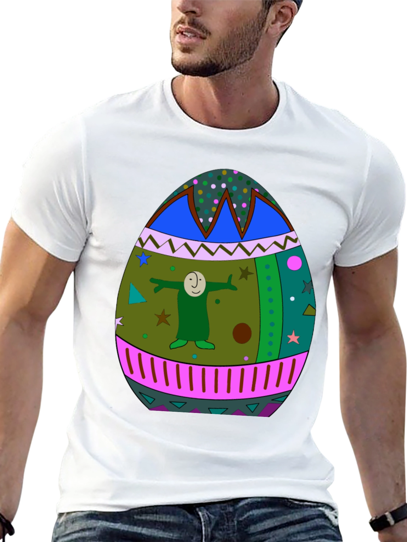 Easter Egg Graphic Print T-Shirt