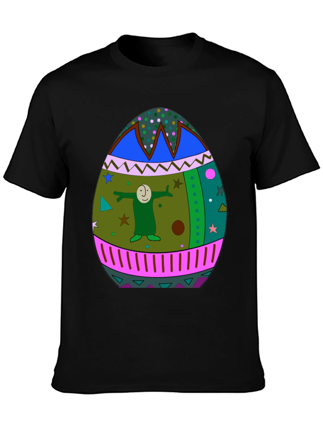 Easter Egg Graphic Print T-Shirt