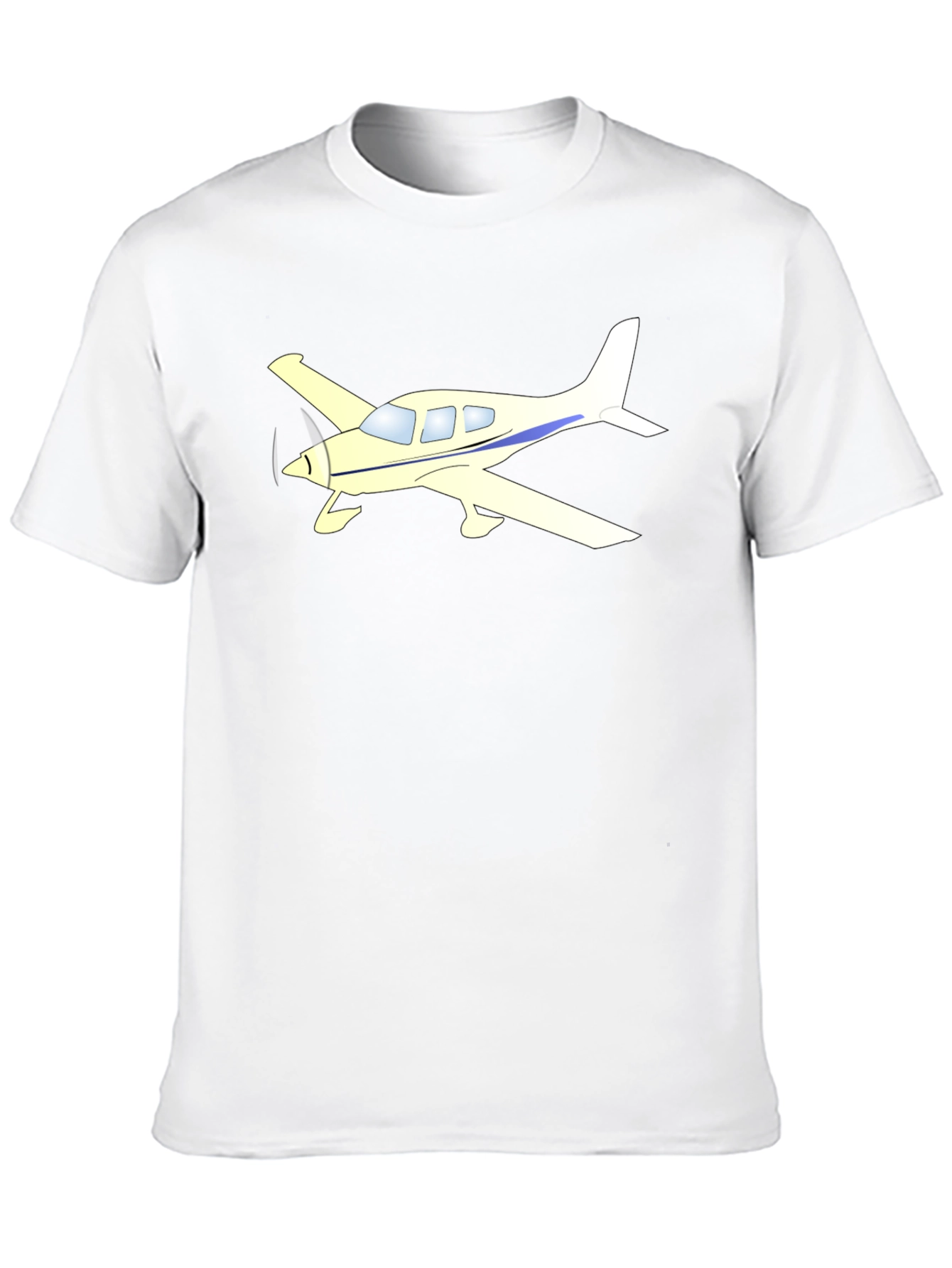 Airplane Graphic Tee - Black Cotton Casual Shirt