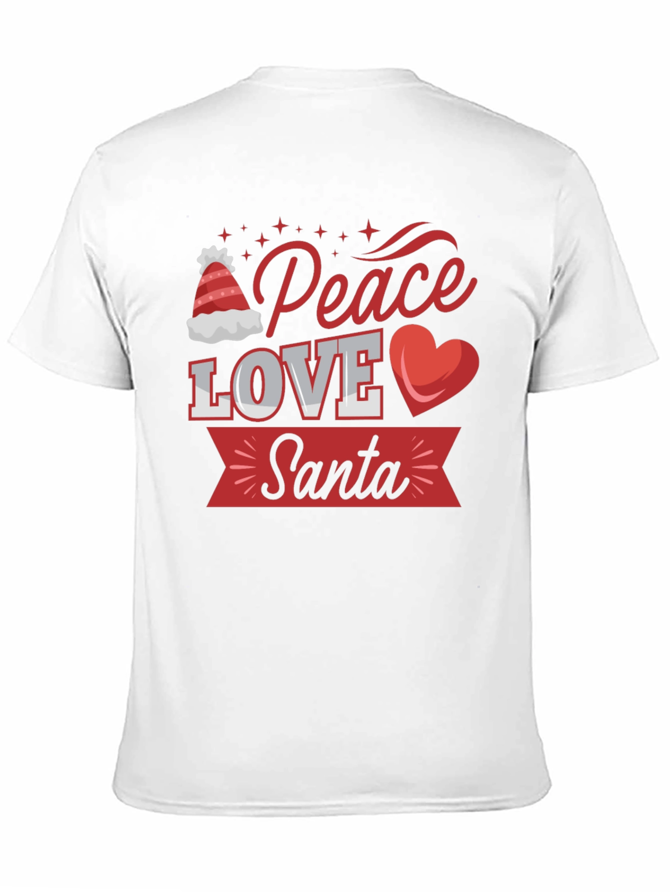 Peace Love Santa Christmas Graphic Tee