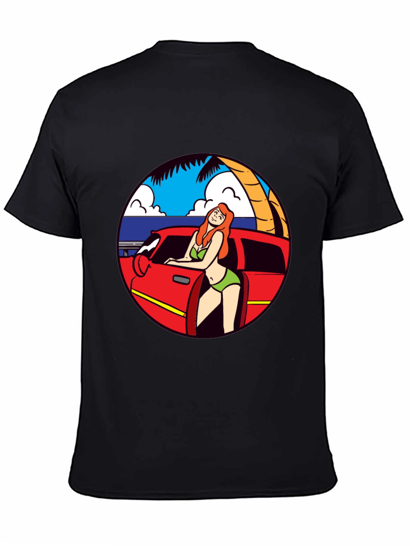 Retro Beach Babe Graphic T-Shirt