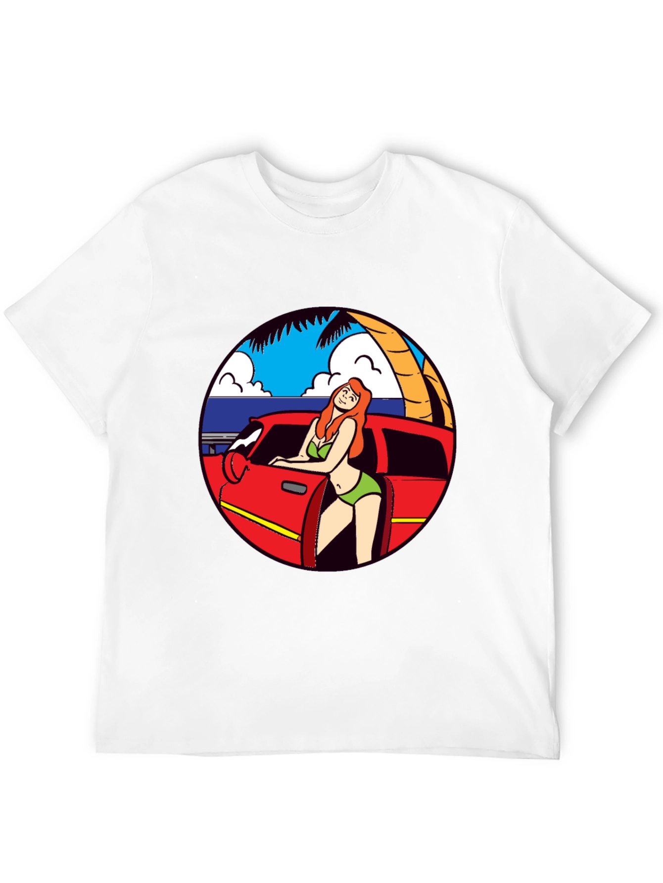Retro Beach Babe Graphic T-Shirt