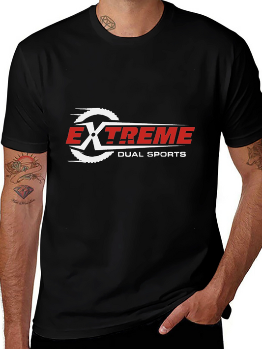 Extreme Dual Sports Graphic Tee - Black Cotton Blend