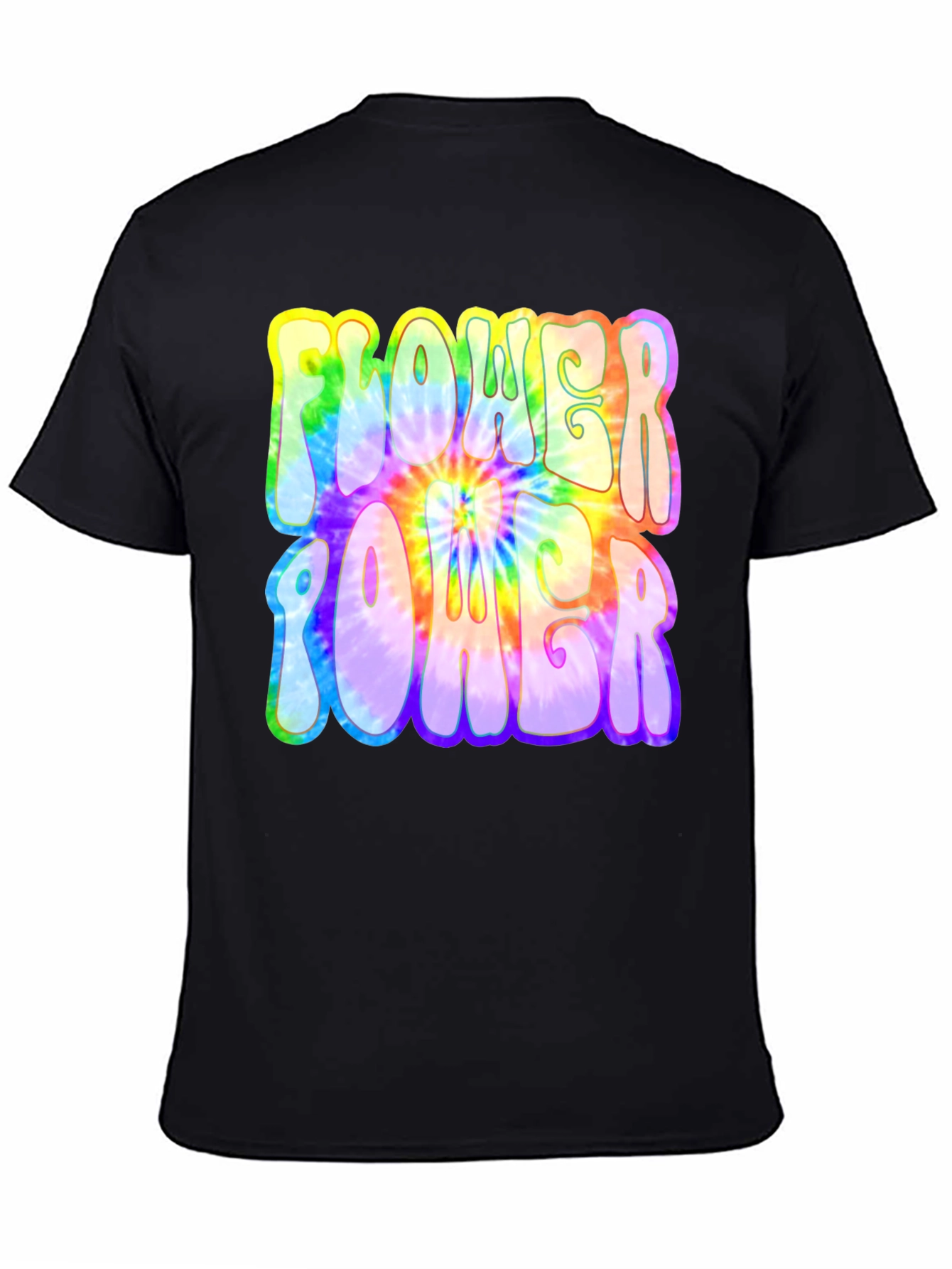 Flower Power Tie-Dye Graphic T-Shirt