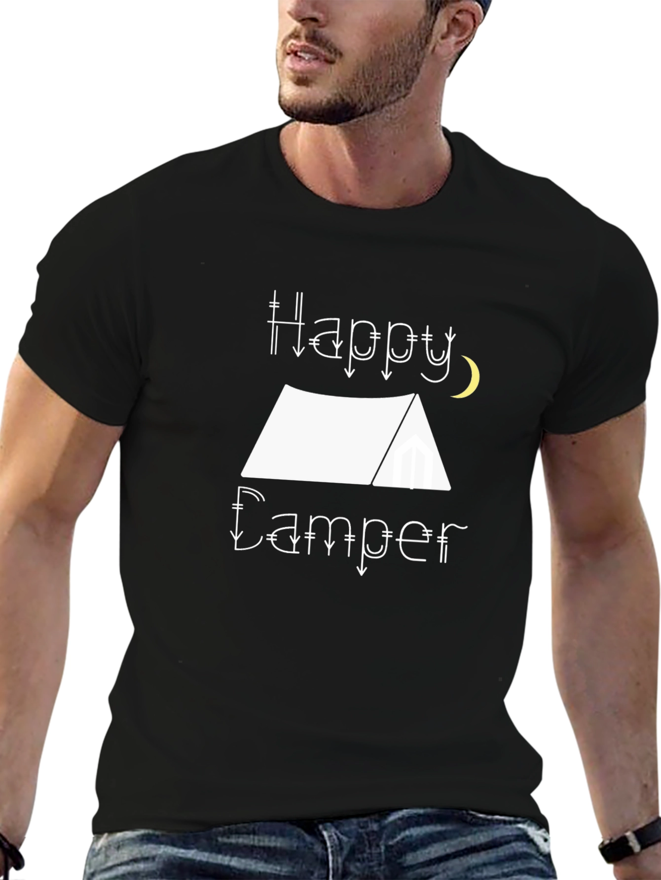 Happy Camper Graphic Tee - Camping Adventure