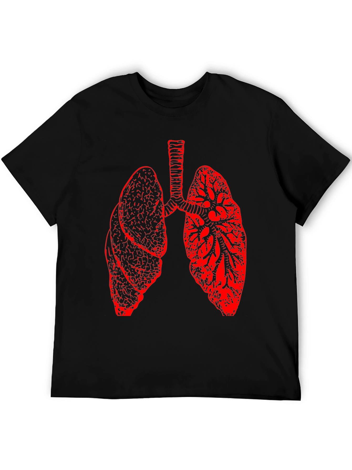 Lung Anatomy Graphic Print T-Shirt