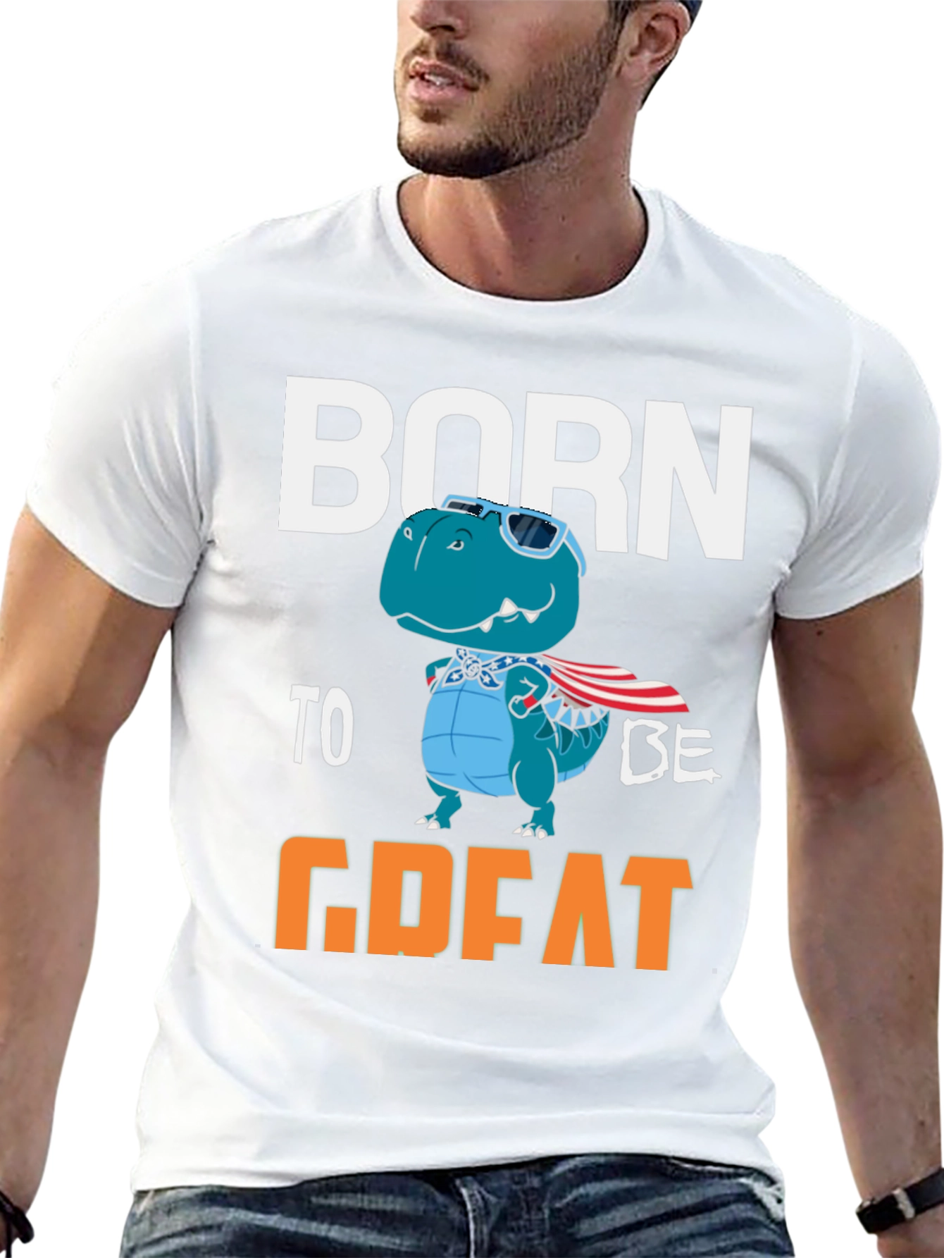 Born to be Great Dinosaur Graphic Tee