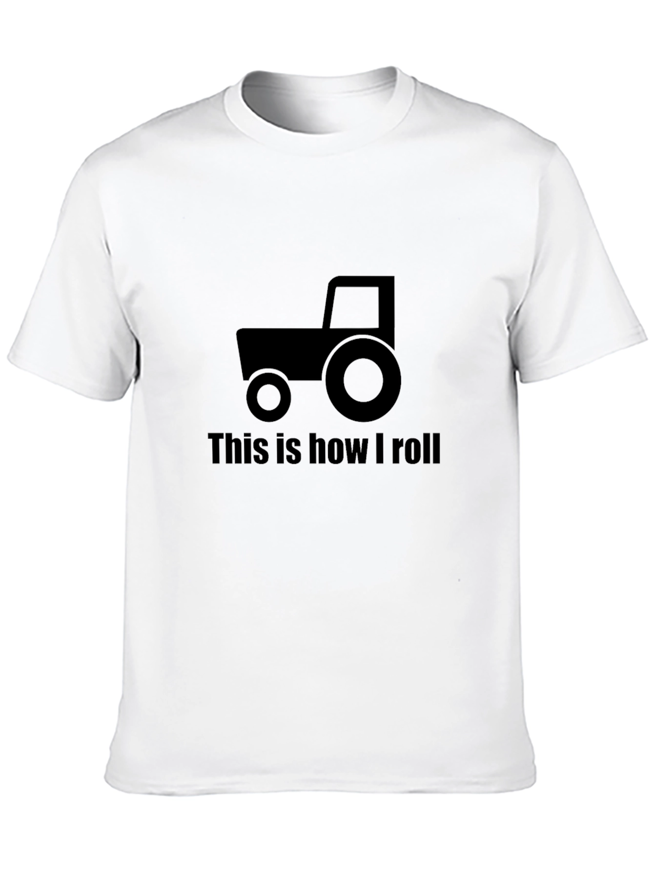 Tractor This is How I Roll Black T-Shirt