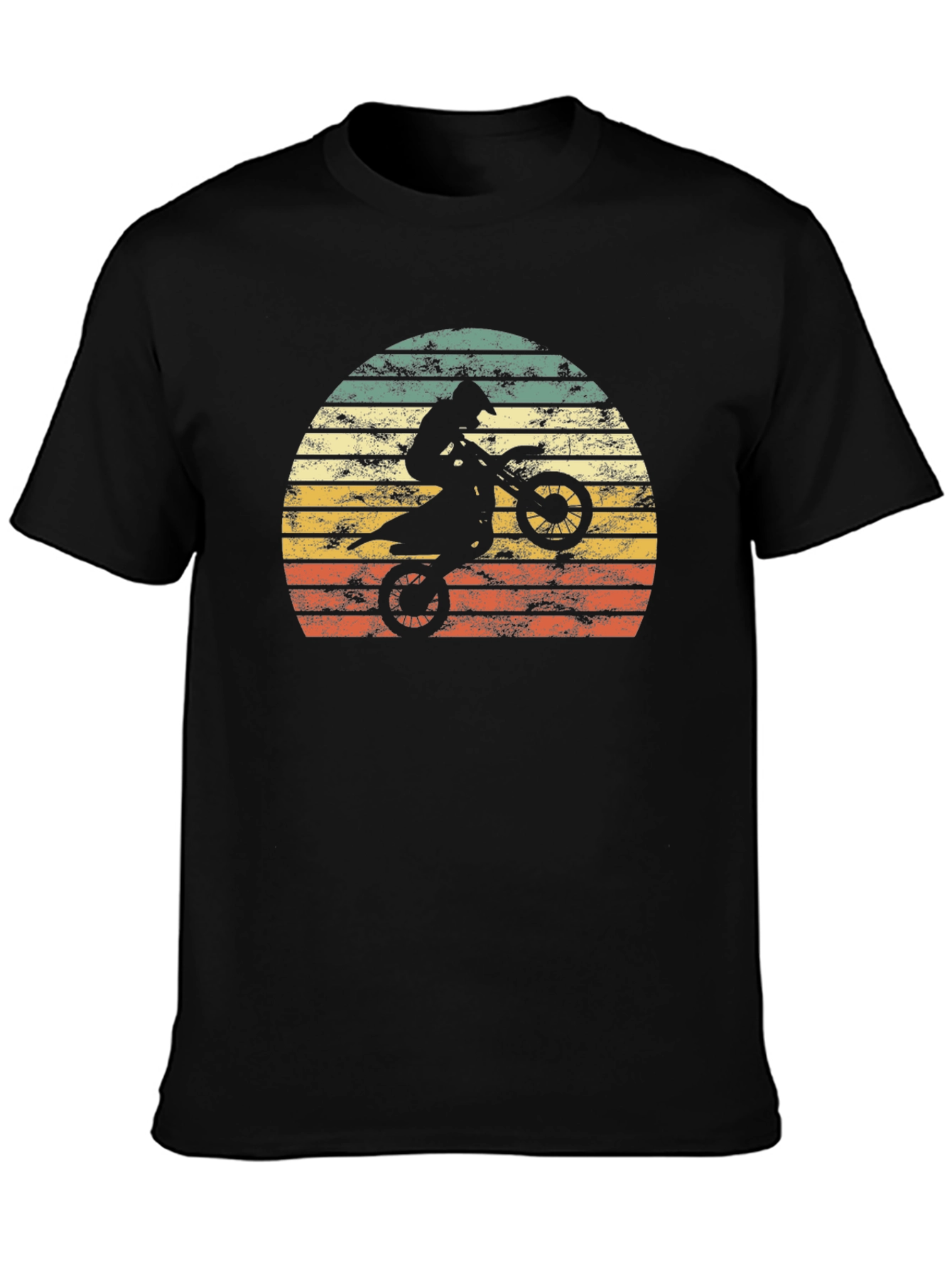 Motocross Rider Sunset Graphic T-Shirt