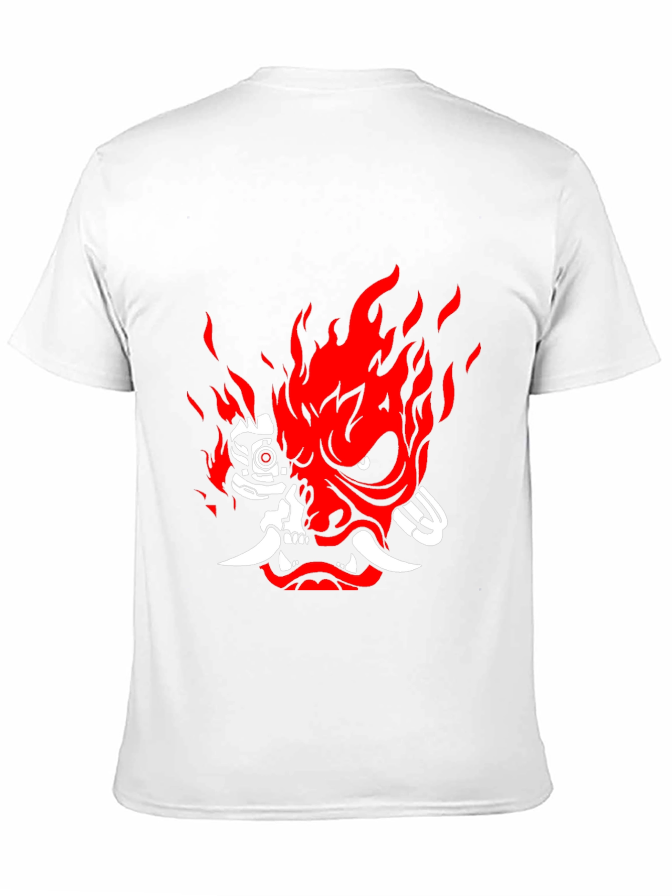 Cyberpunk Samurai Mask Graphic Tee - Bold Streetwear