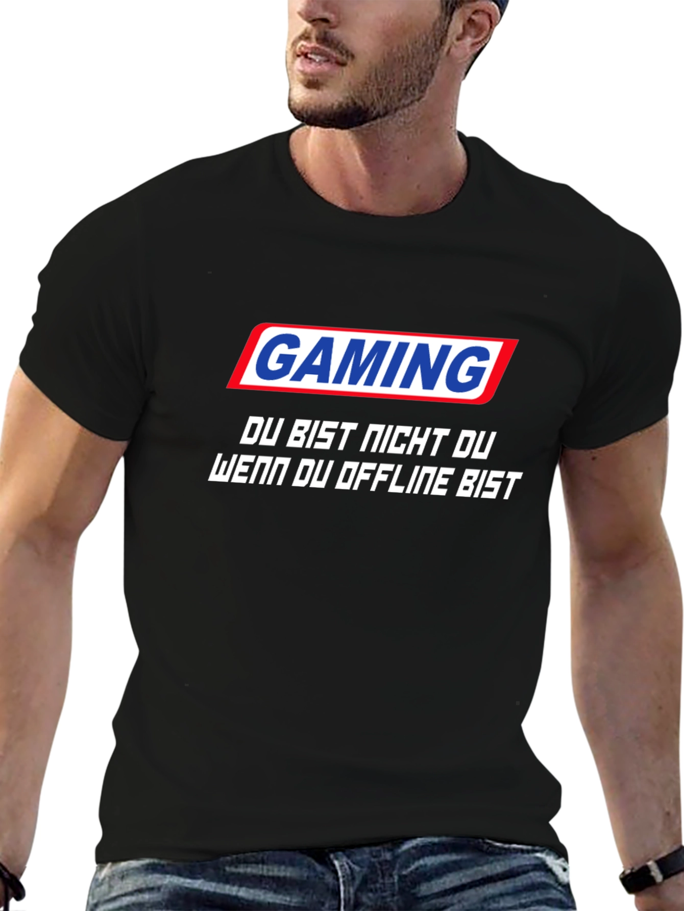 Gaming Slogan Black T-Shirt - Stay Online!