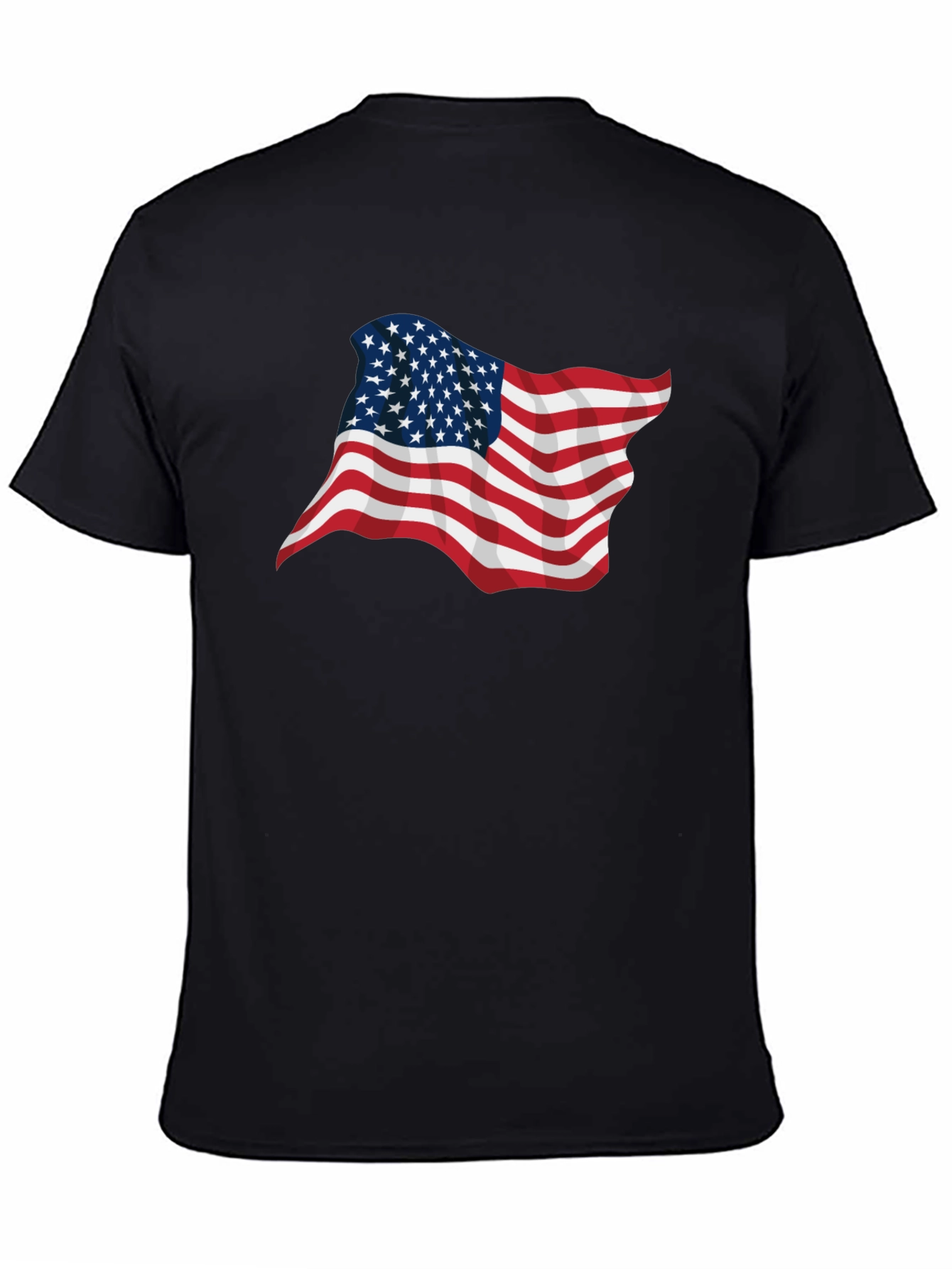 American Flag Graphic Black T-Shirt