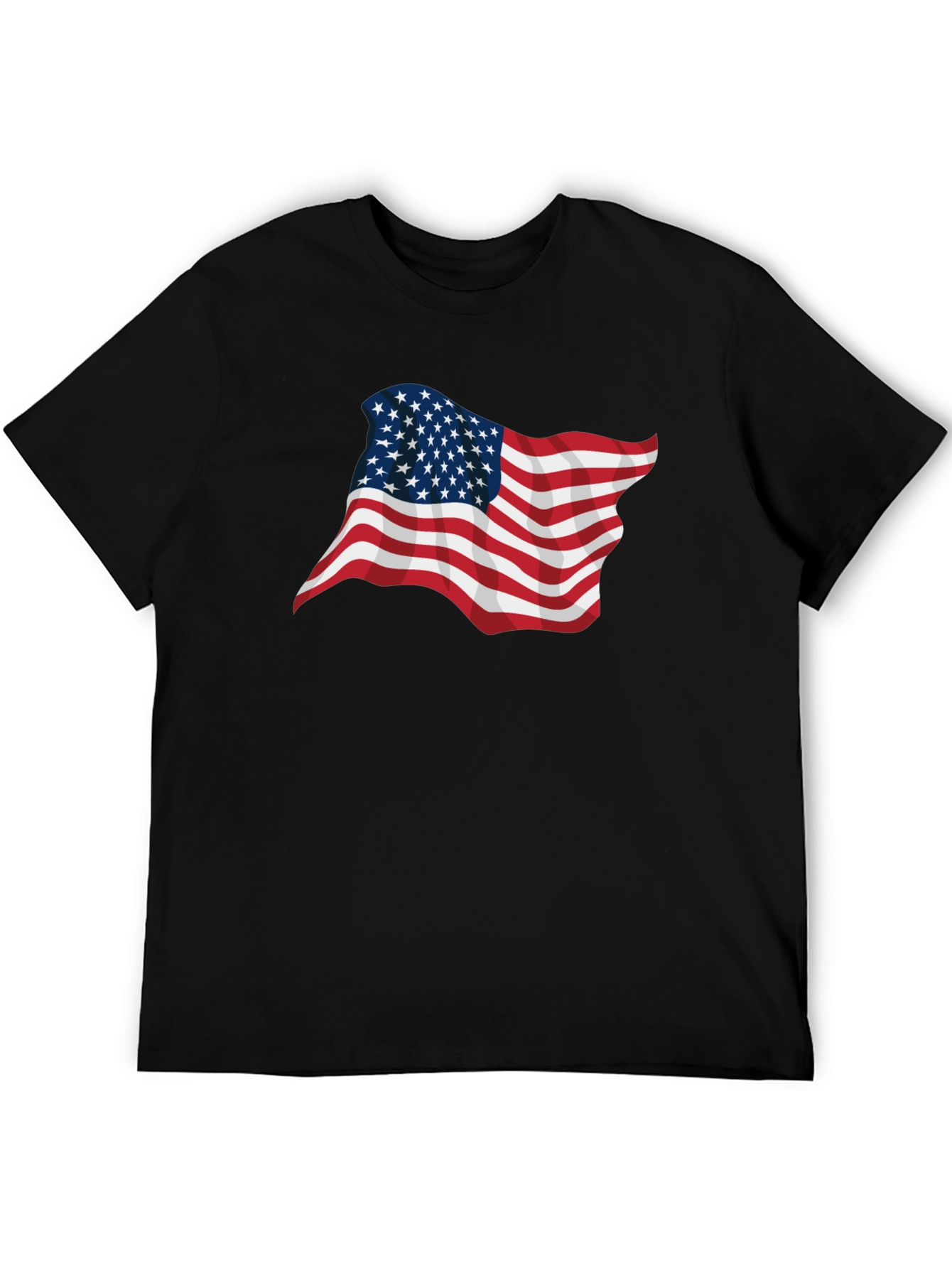 American Flag Graphic Black T-Shirt