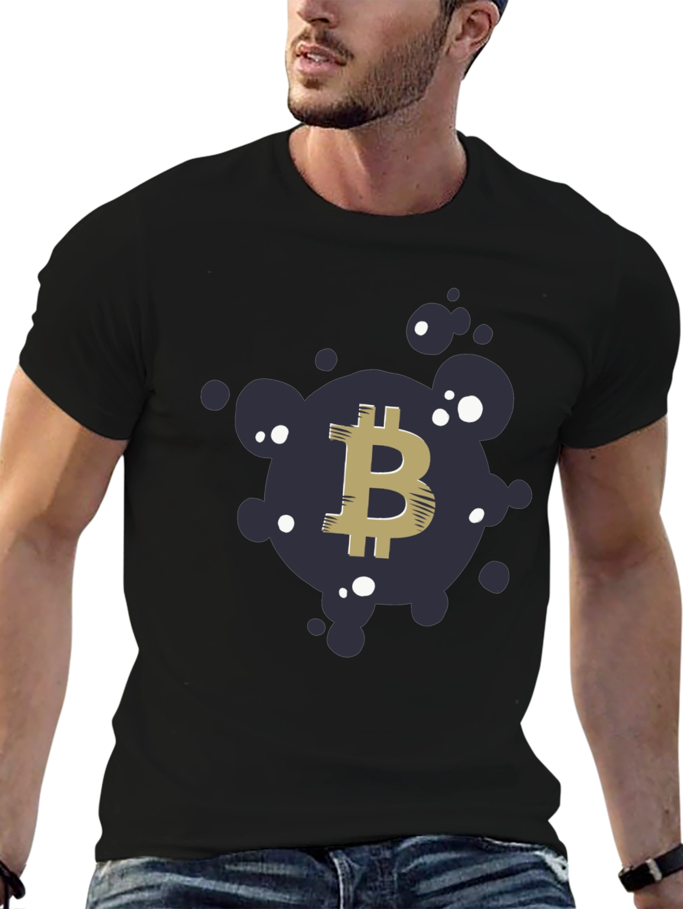 Bitcoin Crypto Graphic T-Shirt - Black