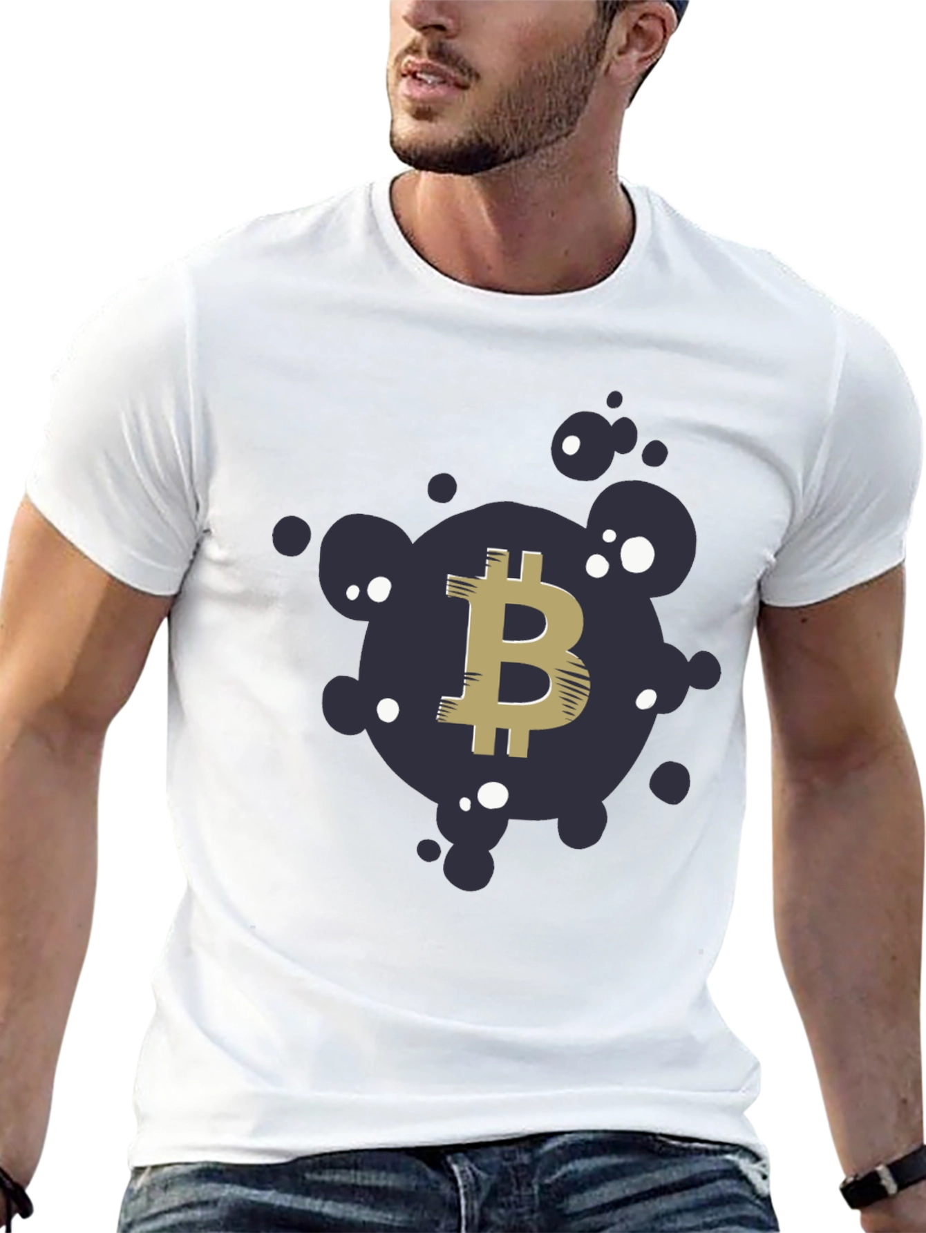 Bitcoin Crypto Graphic T-Shirt - Black