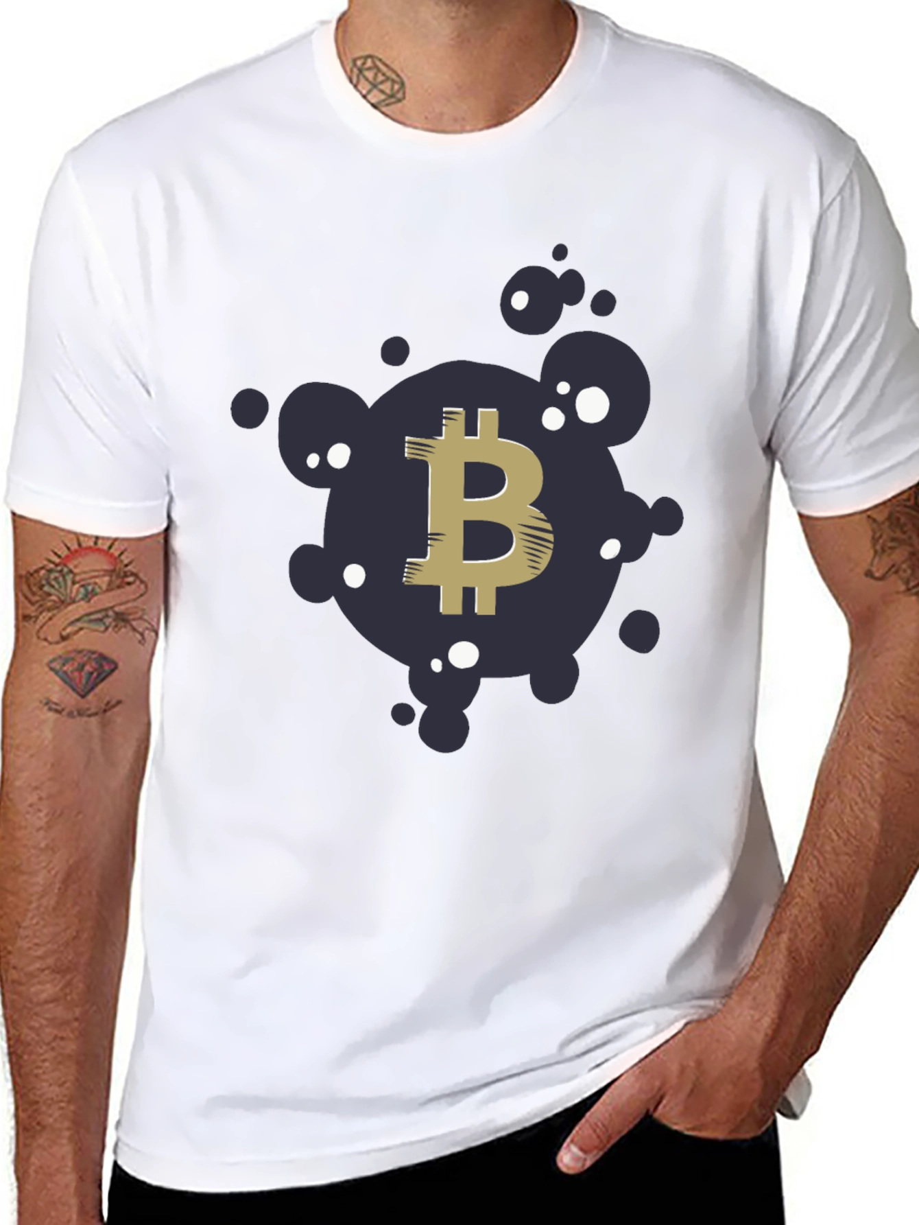 Bitcoin Crypto Graphic T-Shirt - Black