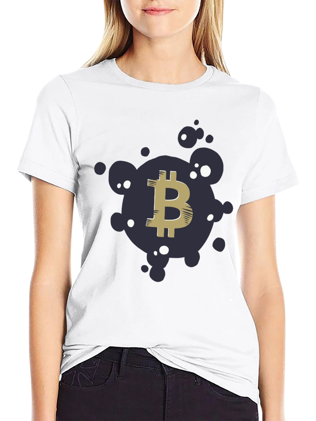 Bitcoin Crypto Graphic T-Shirt - Black