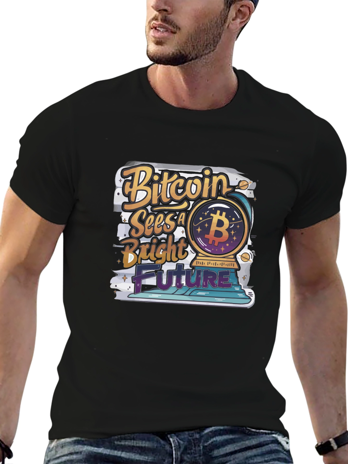 Bitcoin Bright Future Graphic Tee - Crypto T-Shirt