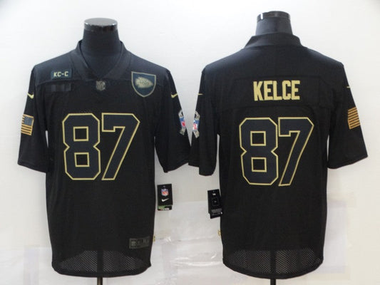 Men's Kansas City Chiefs #87 Travis Kelce Black Game Player Jerseys