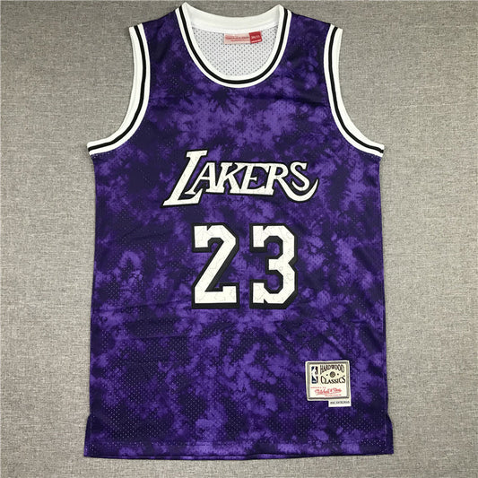 Men's Los Angeles Lakers LeBron James #23 Purple Galaxy Swingman Jerseys