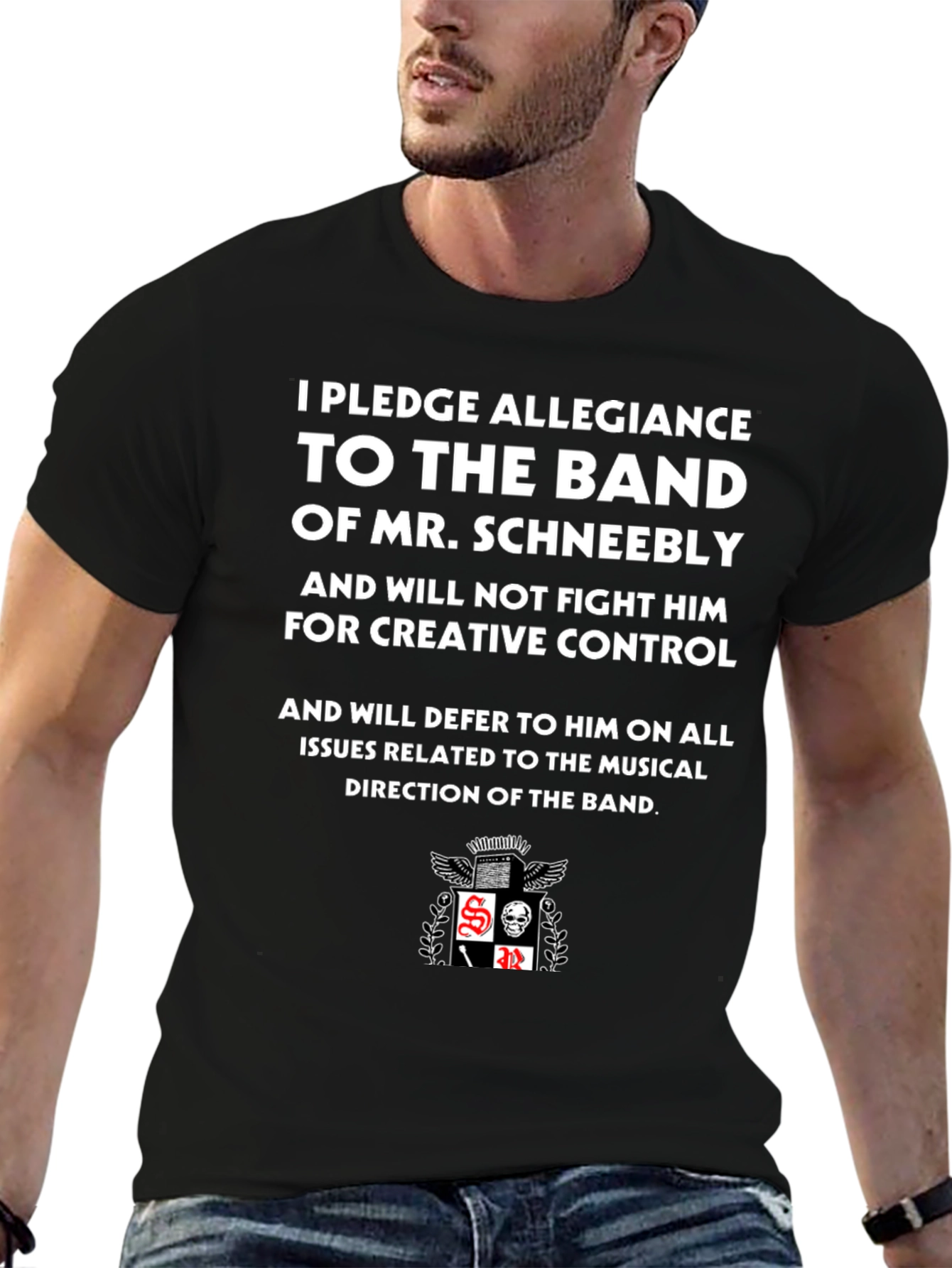 Mr. Schneebly Band Allegiance Black T-Shirt