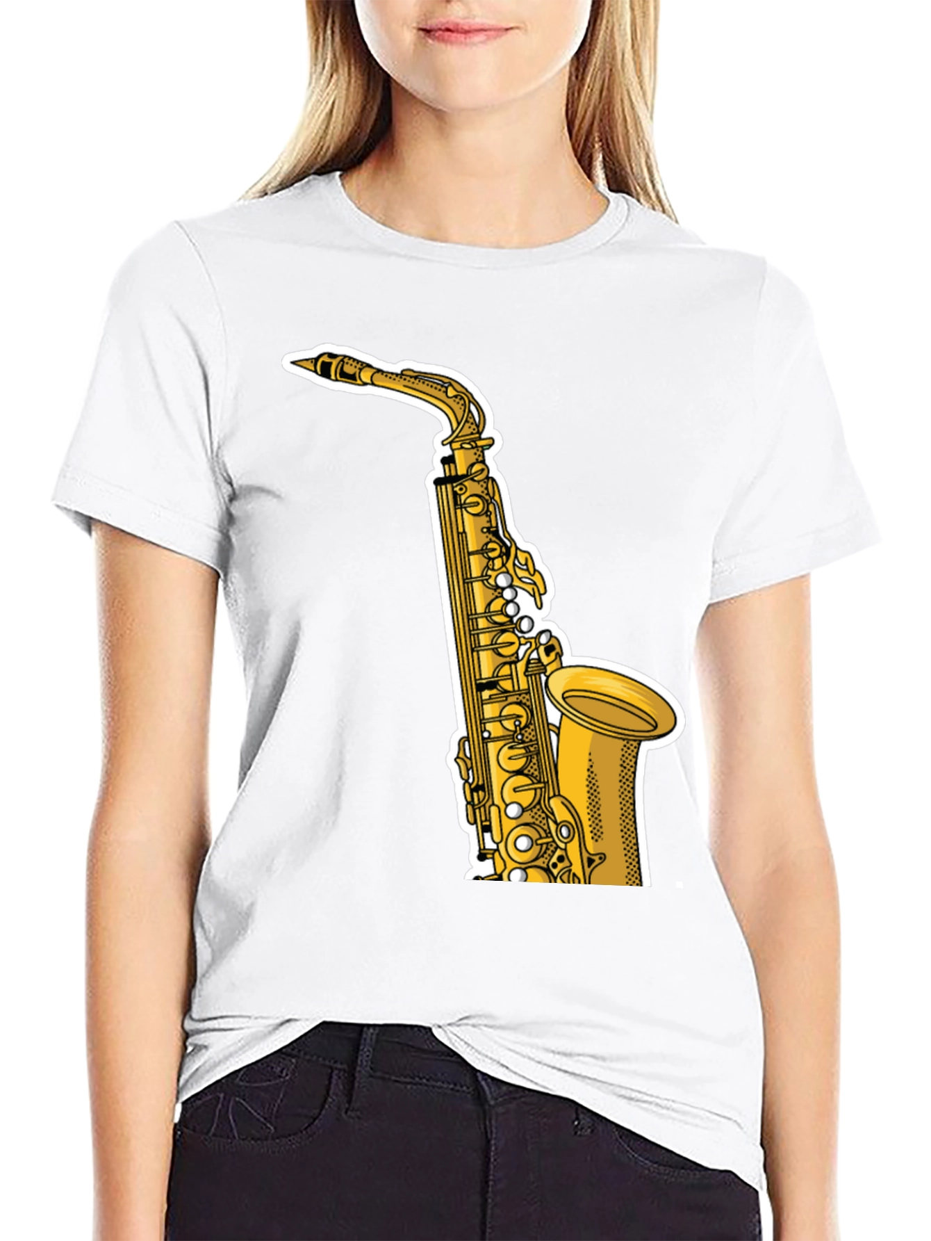 Saxophone Graphic Tee - Music Lovers T-Shirt