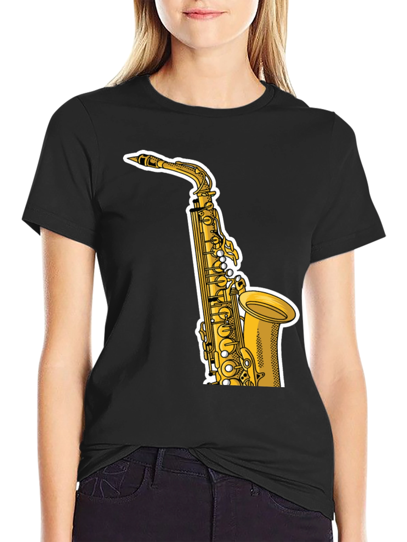 Saxophone Graphic Tee - Music Lovers T-Shirt
