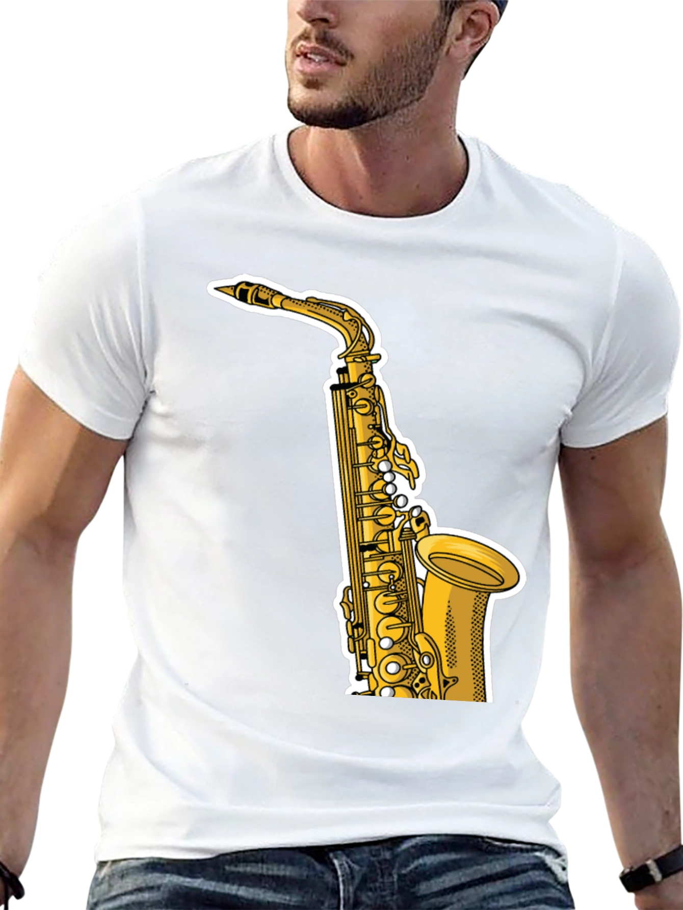 Saxophone Graphic Tee - Music Lovers T-Shirt