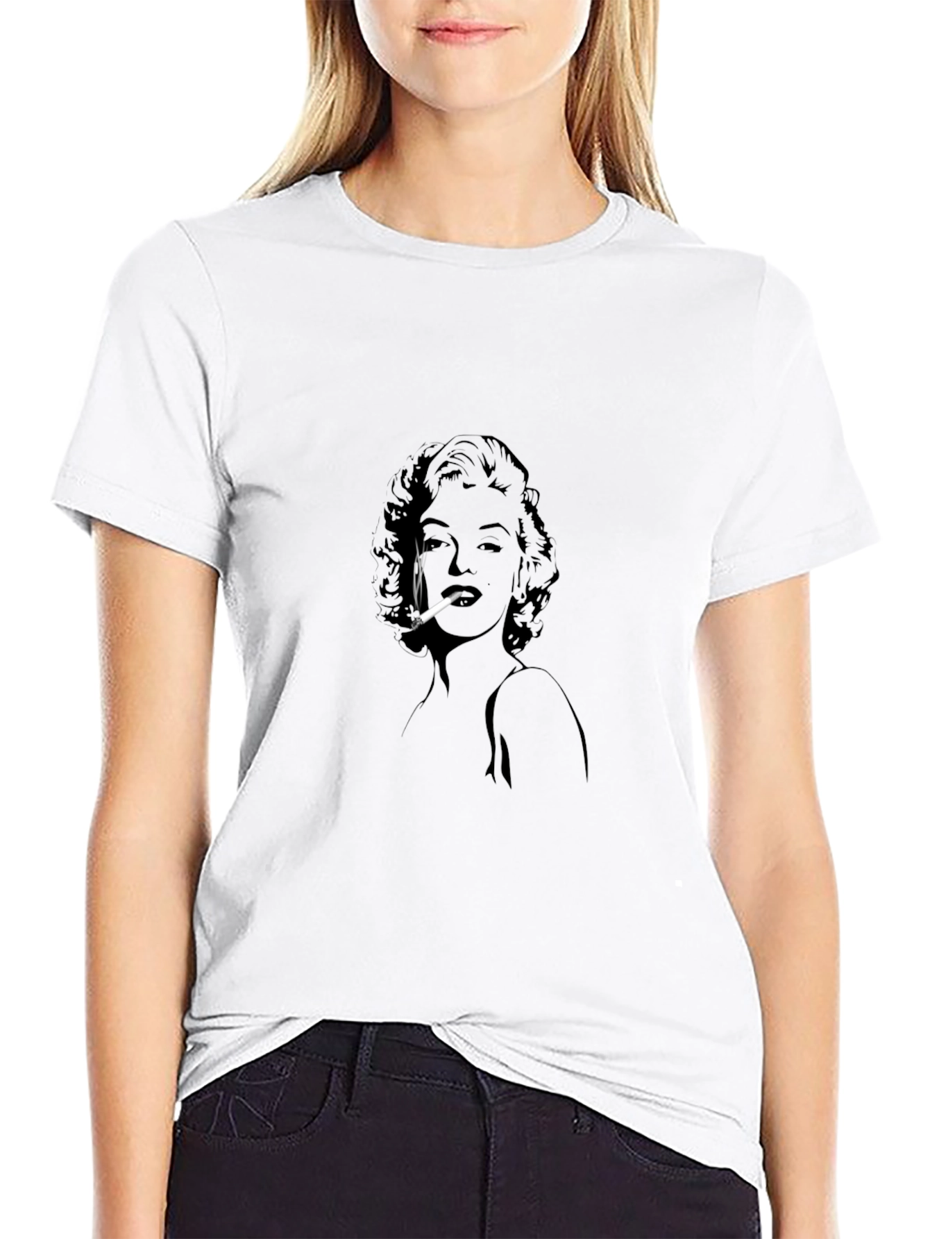 Marilyn Smoking Graphic Tee - Soft Cotton T-Shirt