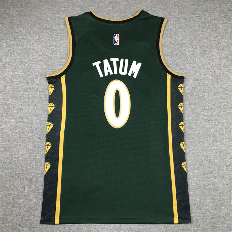 Men's Boston Celtics Jayson Tatum #0 Green 2022/23 Swingman Jerseys - City Edition