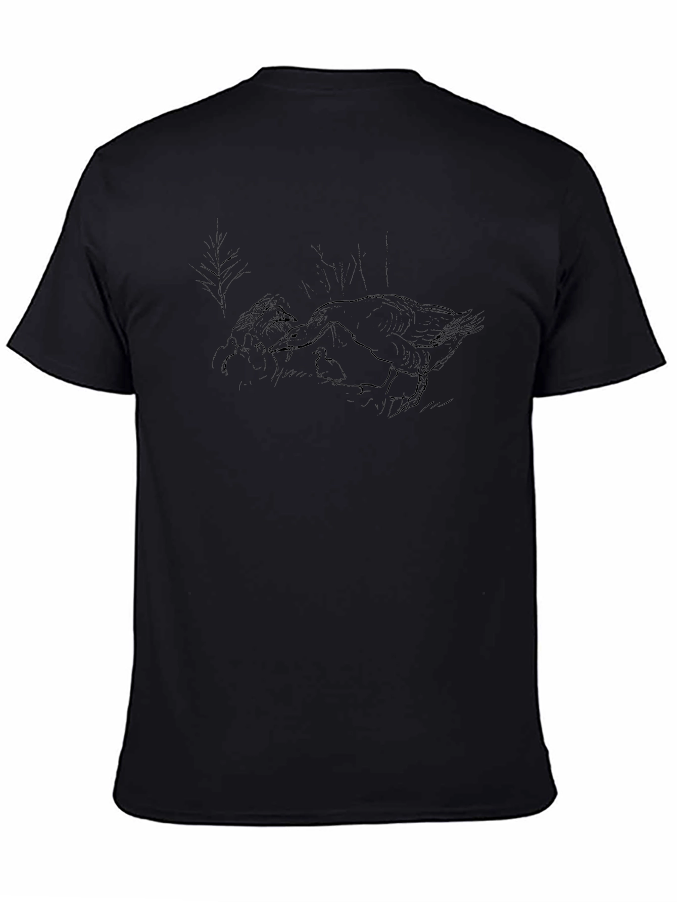 Mens Black Goose Graphic T-Shirt