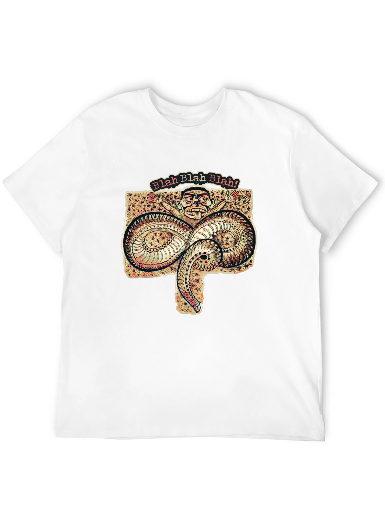 Blah Blah Graphic Tee - Unique Serpent Design