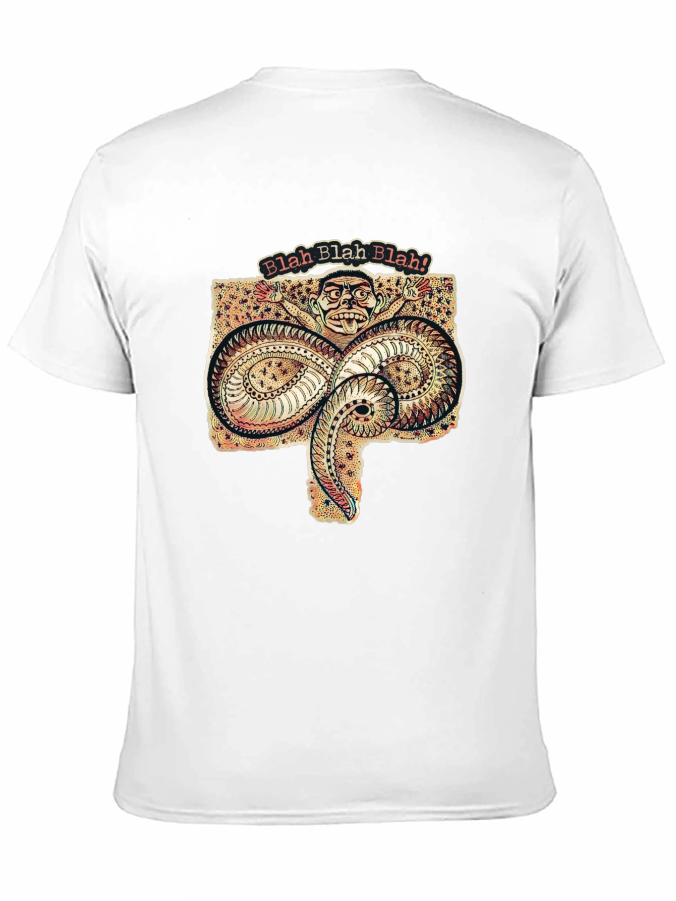 Blah Blah Graphic Tee - Unique Serpent Design