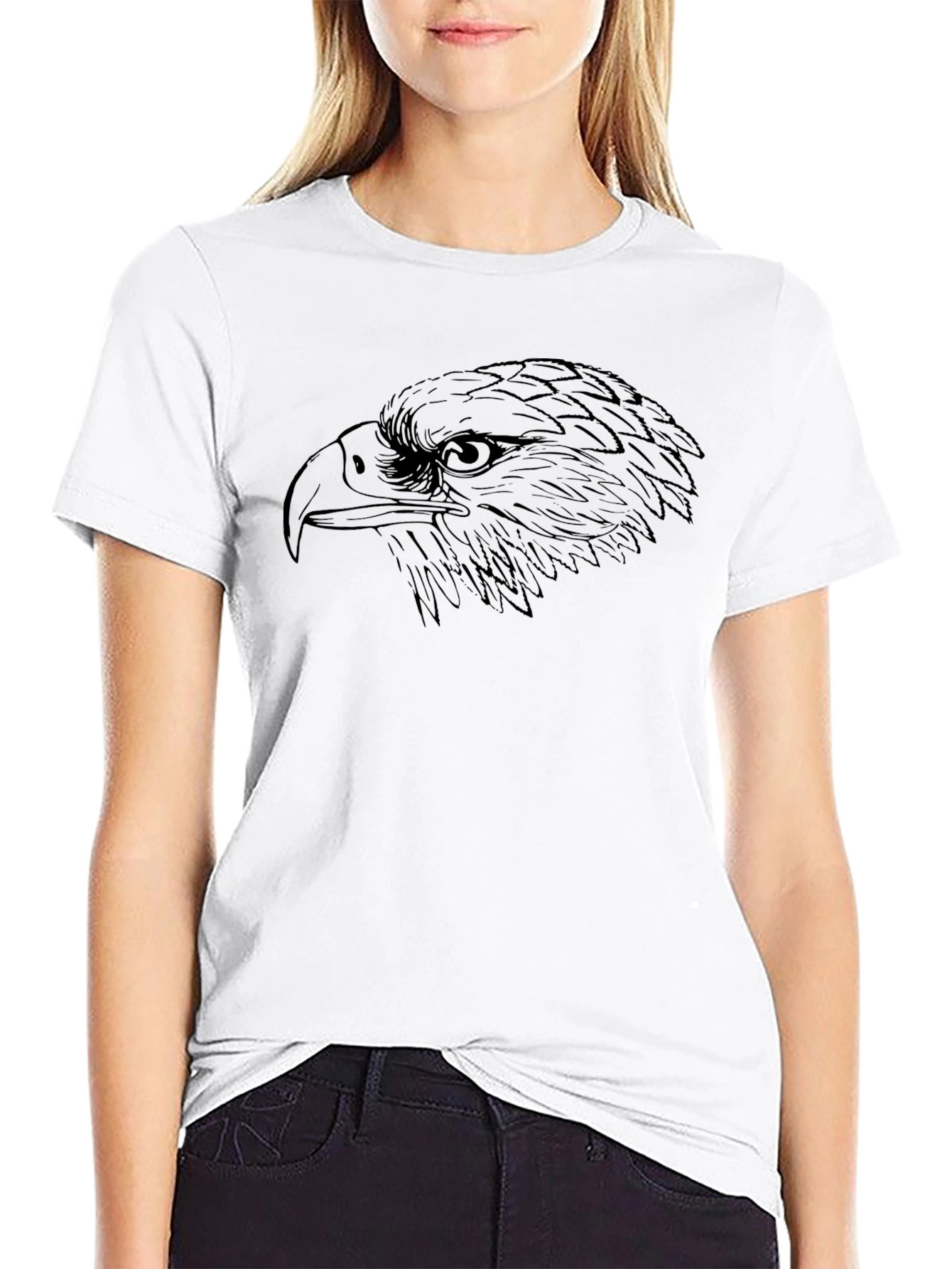 Mens Black Eagle Graphic Tee - Stylish Casual Top