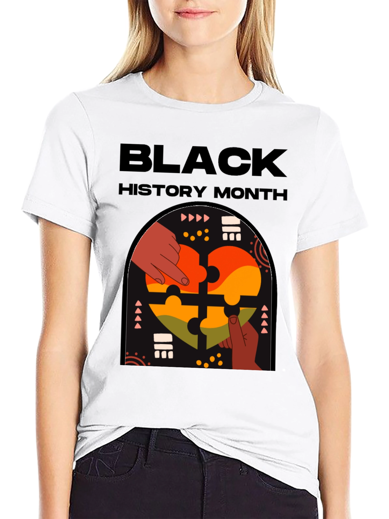 Black History Month Puzzle Piece Tee