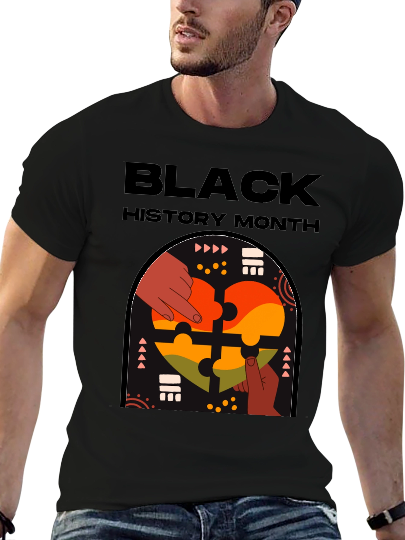 Black History Month Puzzle Piece Tee