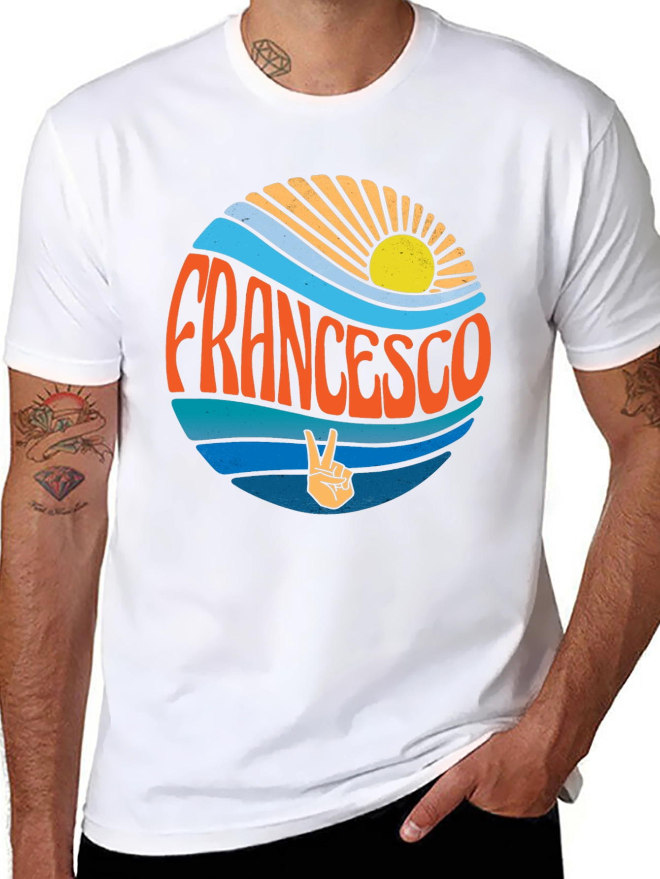 Francesco Graphic Tee - Retro Ocean Vibes
