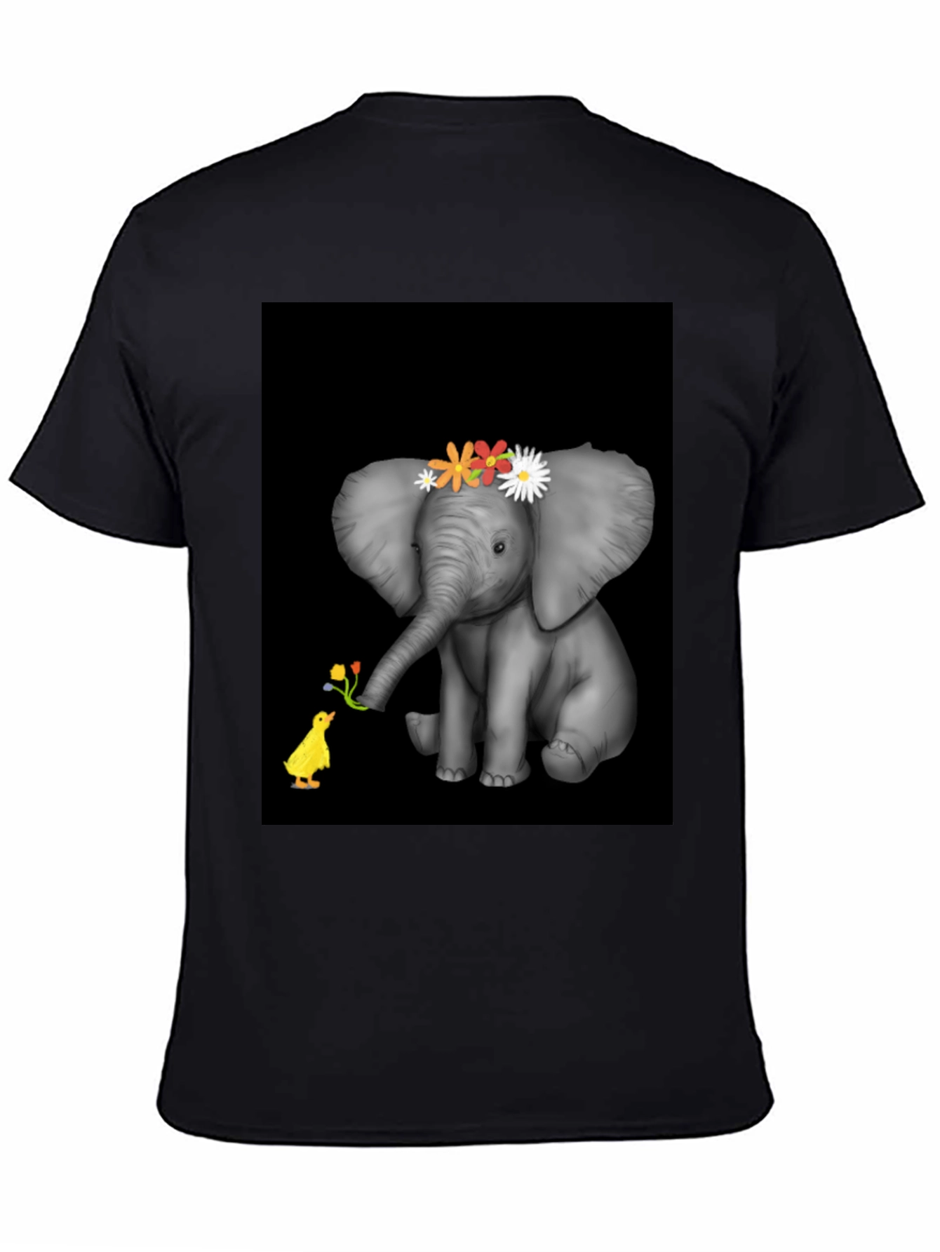 Elephant & Duck Graphic Tee - Black