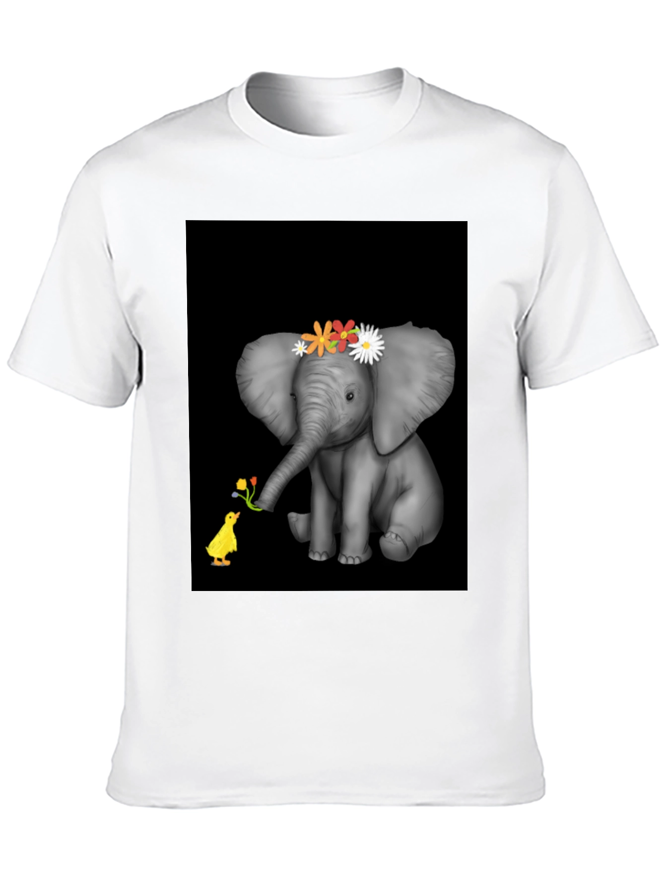 Elephant & Duck Graphic Tee - Black