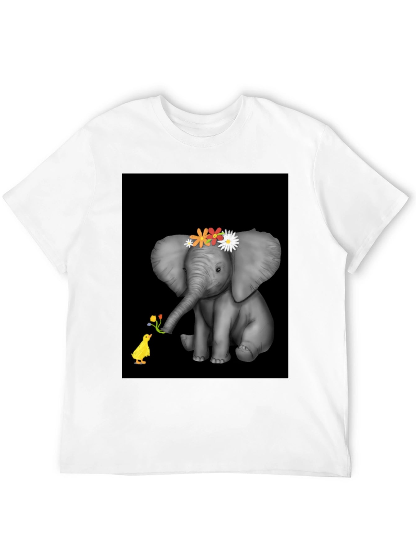 Elephant & Duck Graphic Tee - Black