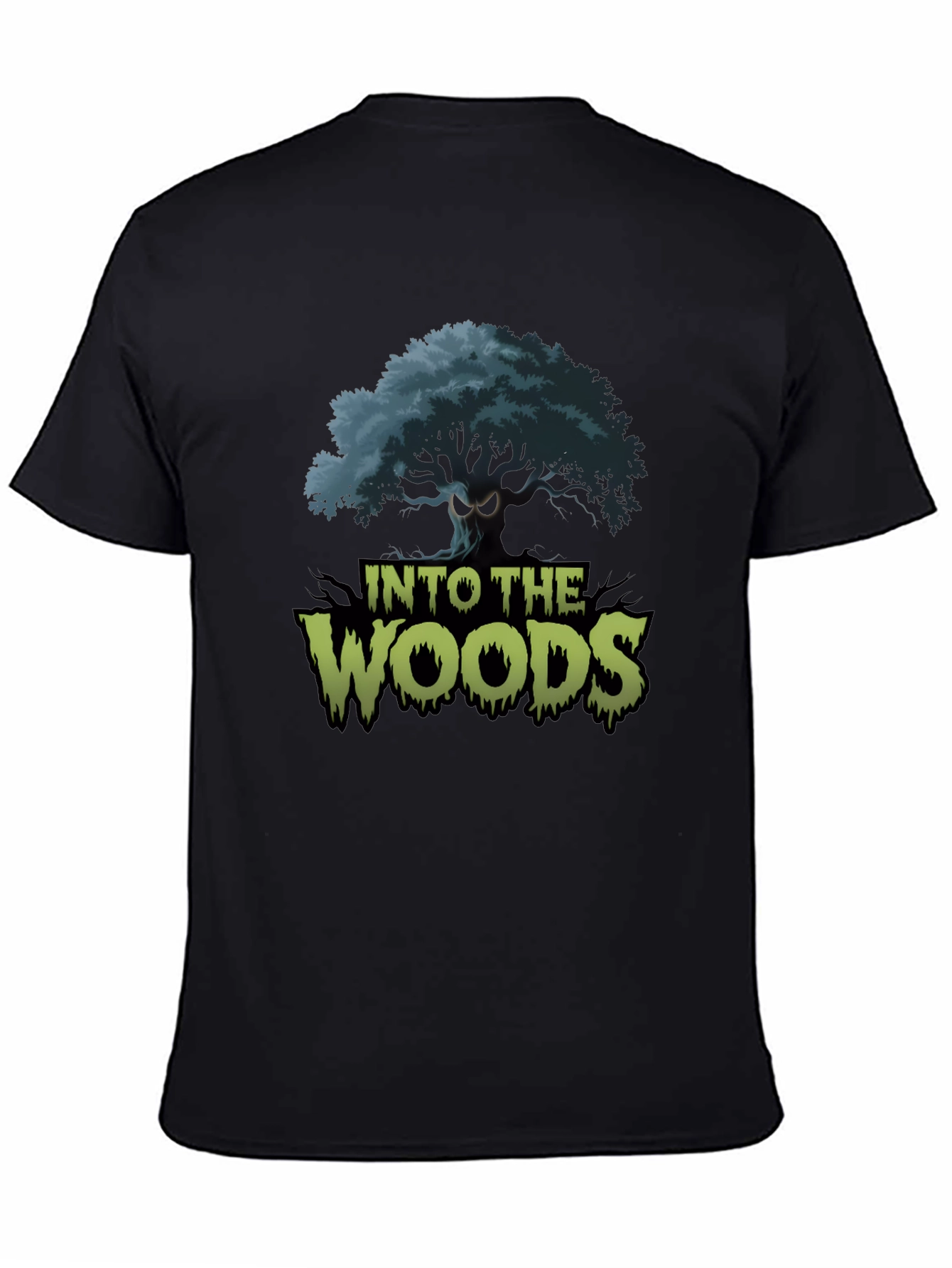 Into the Woods Graphic Tee - Black Cotton Blend