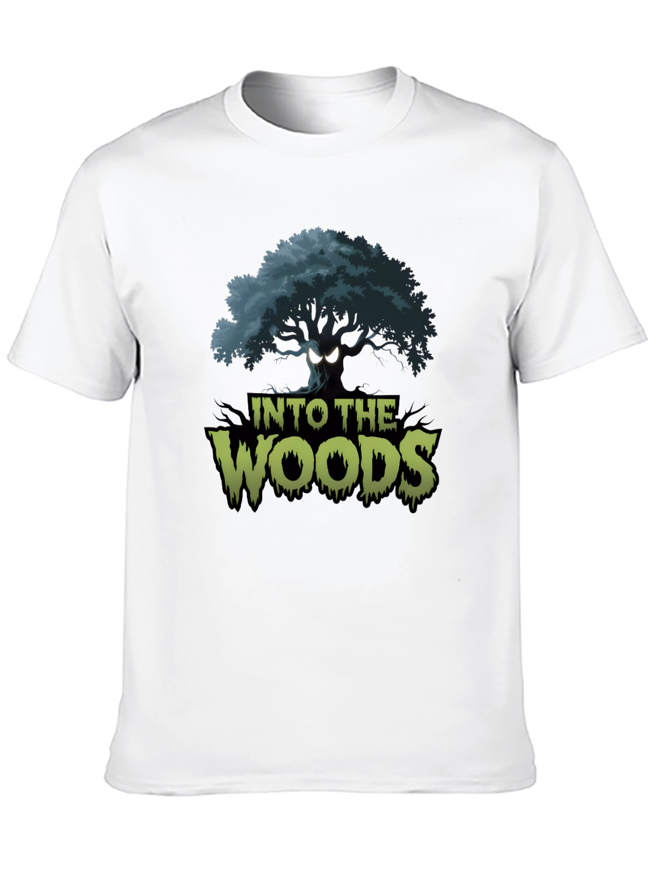 Into the Woods Graphic Tee - Black Cotton Blend