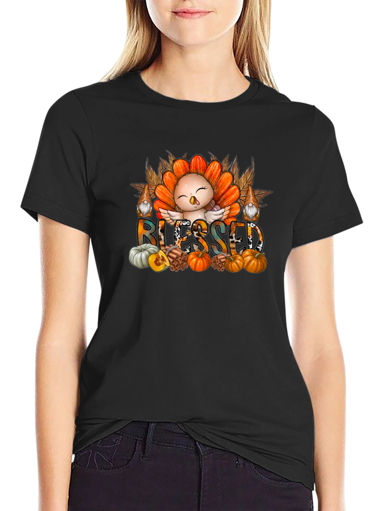 Blessed Thanksgiving Turkey Graphic Tee