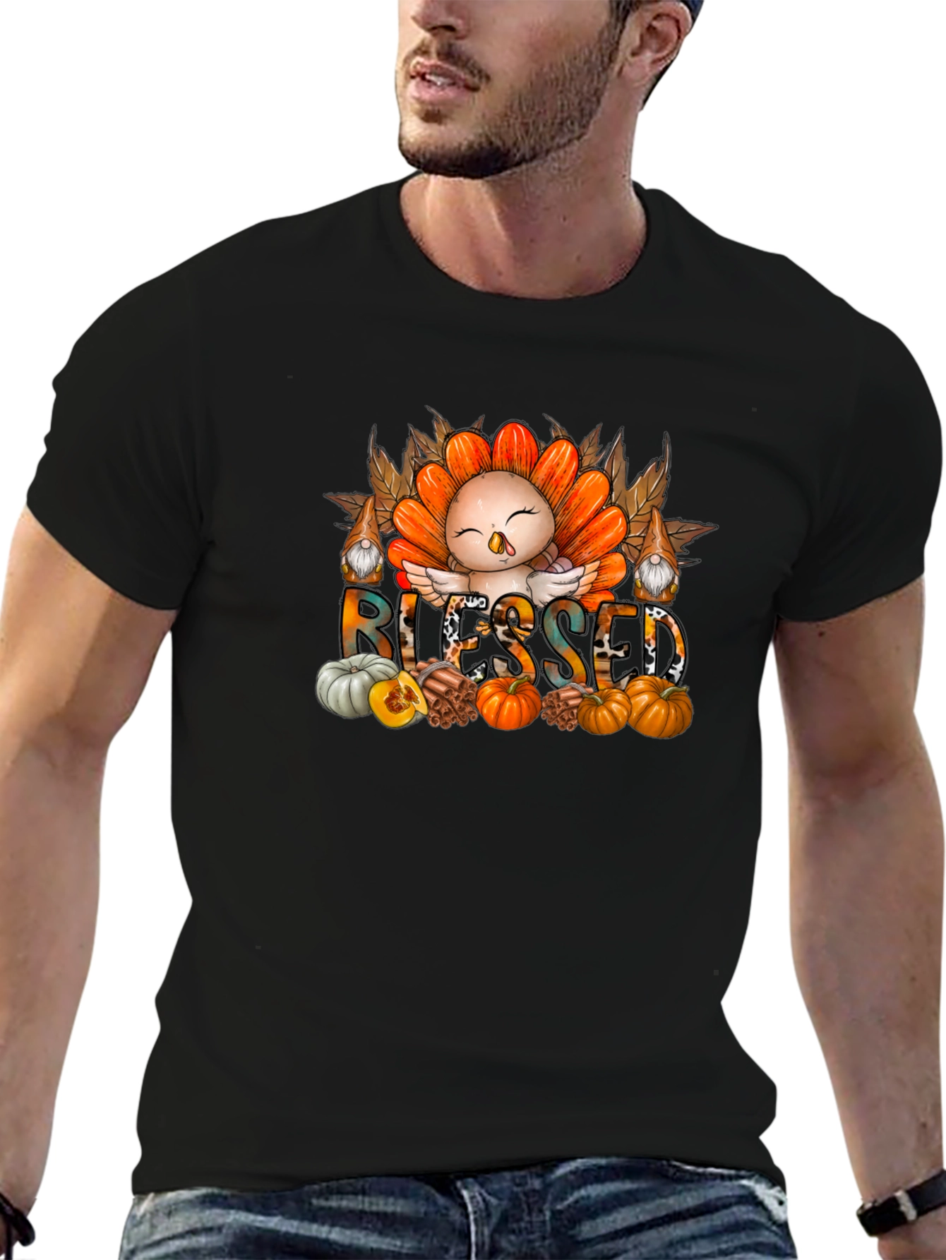 Blessed Thanksgiving Turkey Graphic Tee
