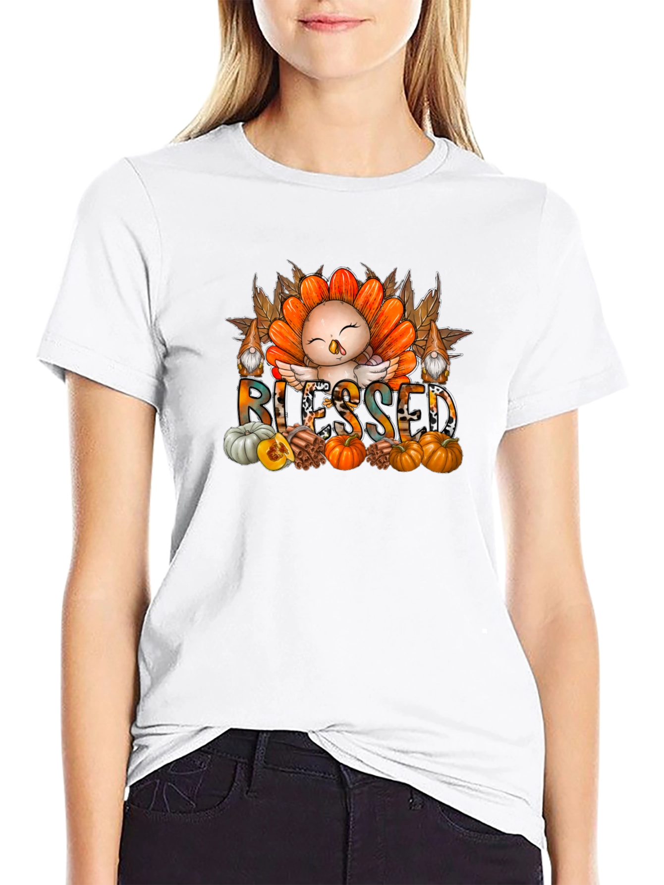Blessed Thanksgiving Turkey Graphic Tee