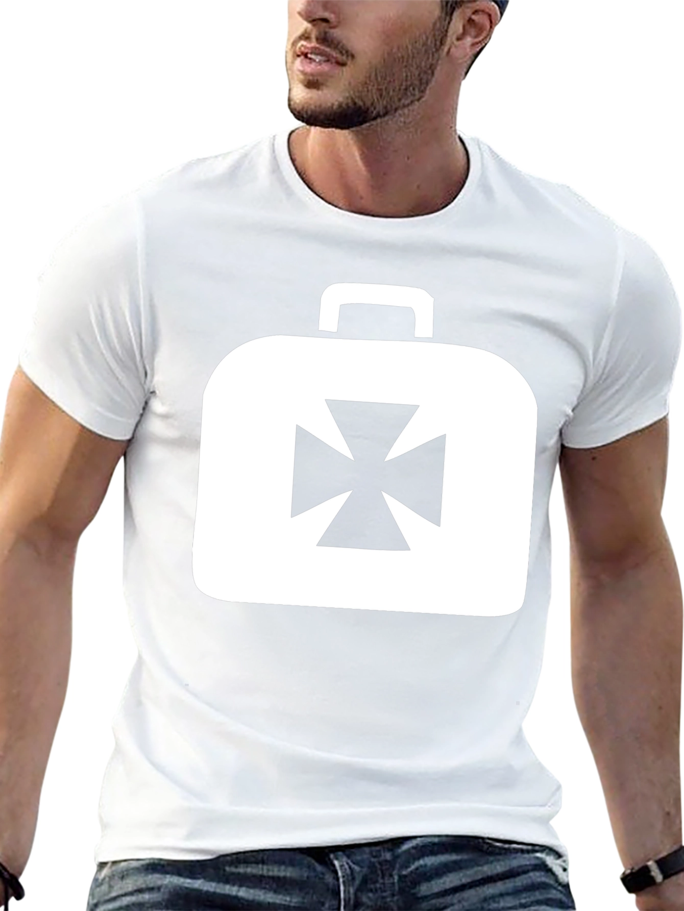 Iron Cross Briefcase Graphic Tee - Black