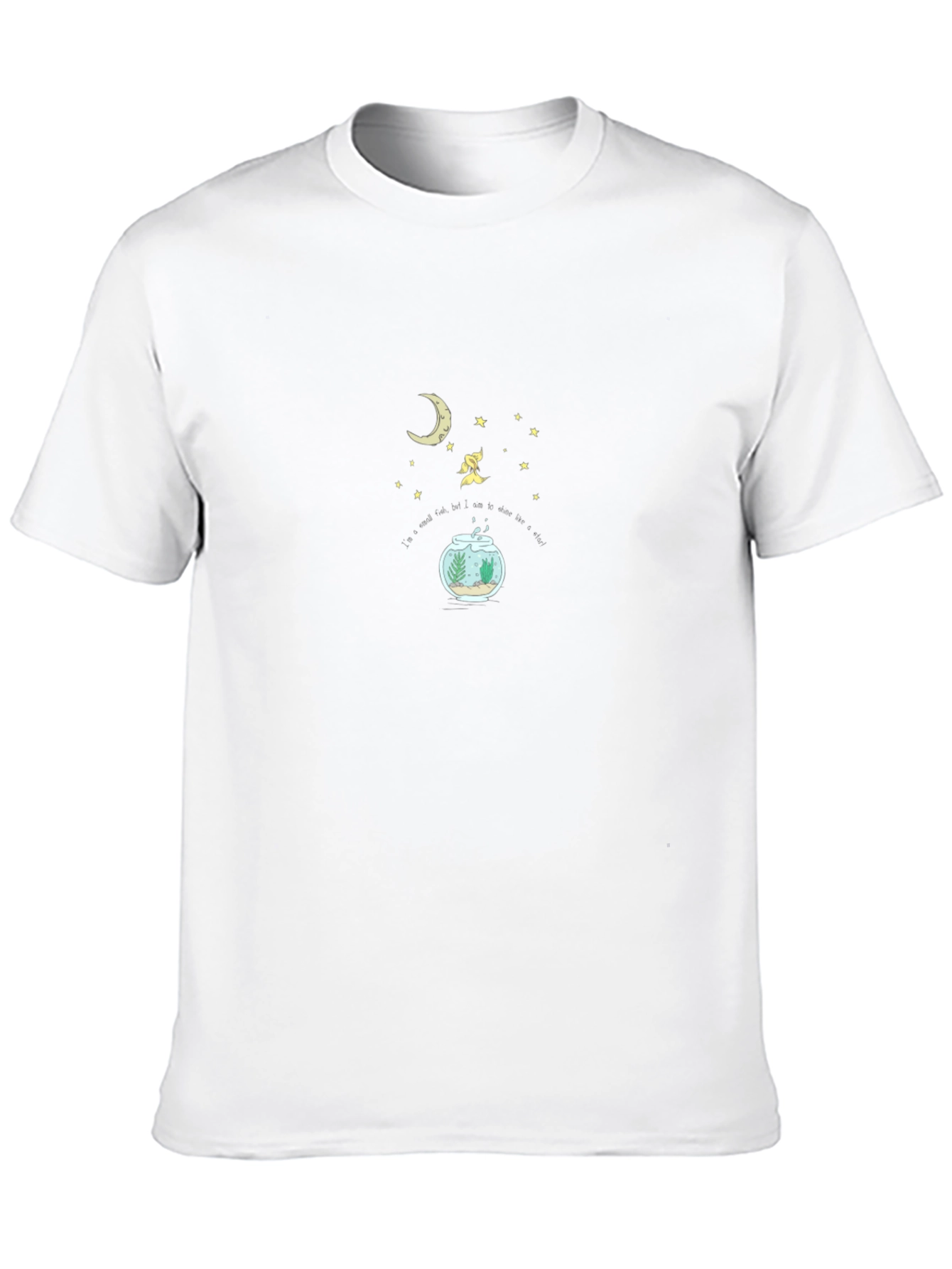 Dreamy Goldfish T-Shirt - Moon & Stars Design