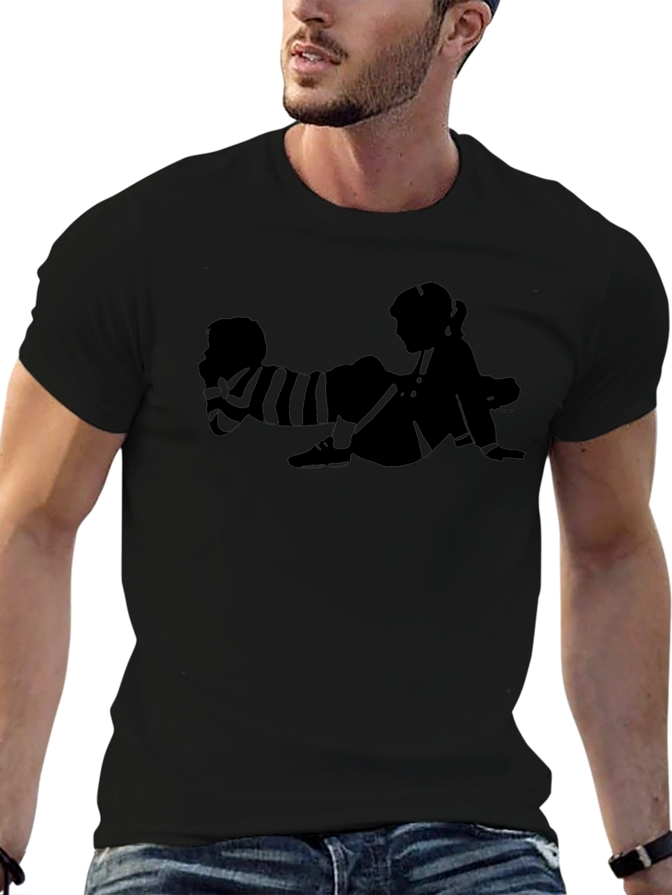Retro Kids Graphic T-Shirt - Black Cotton Tee
