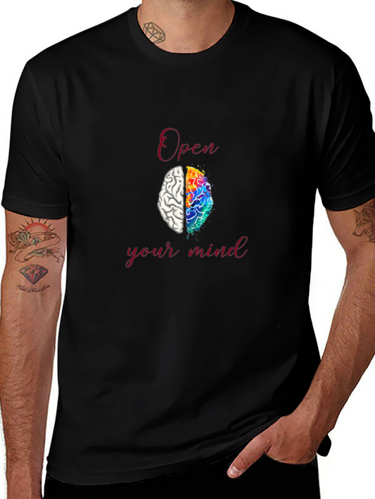 Open Your Mind T-Shirt - Brain Design