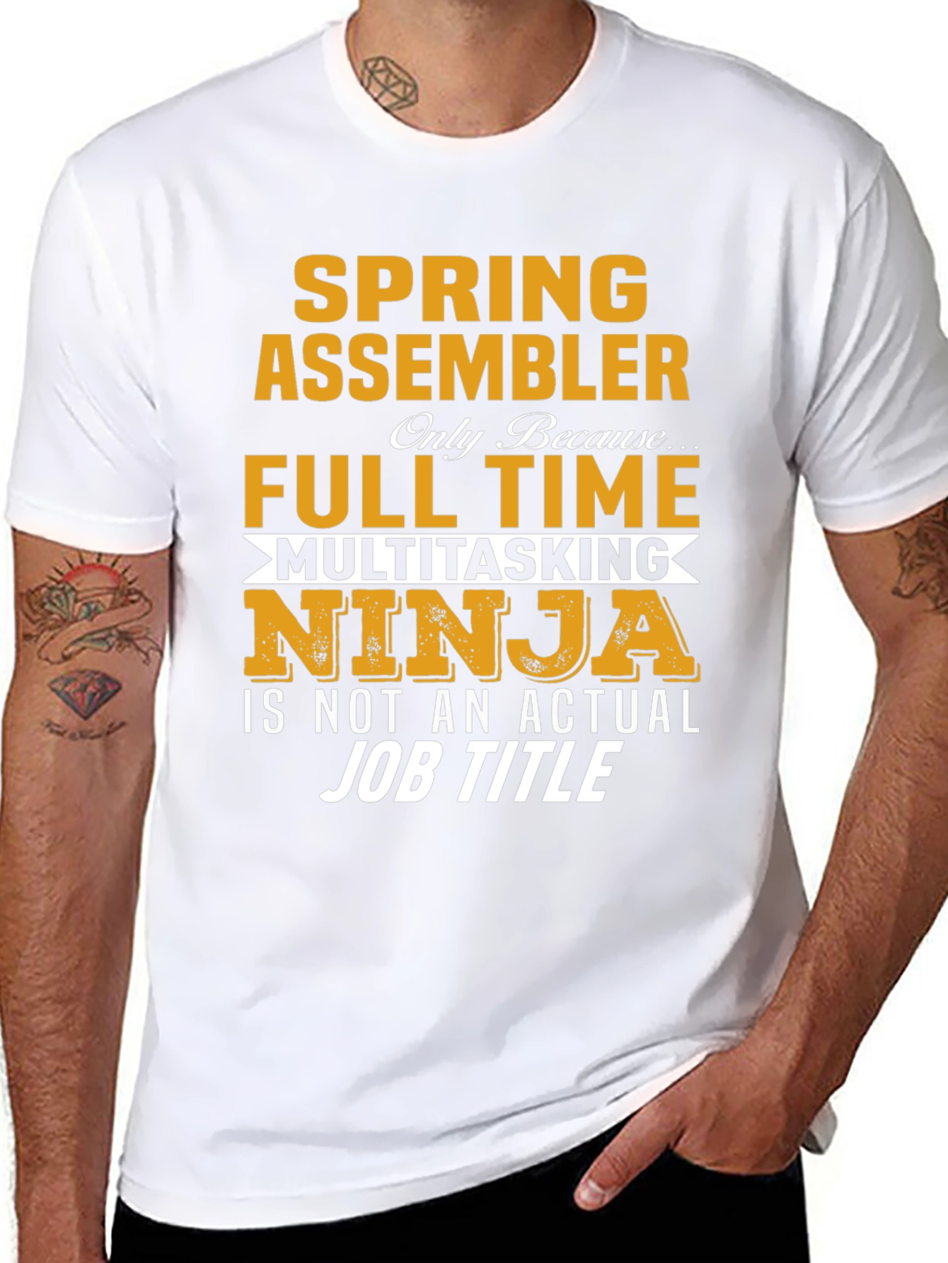 Spring Assembler Full Time Ninja Job T-Shirt